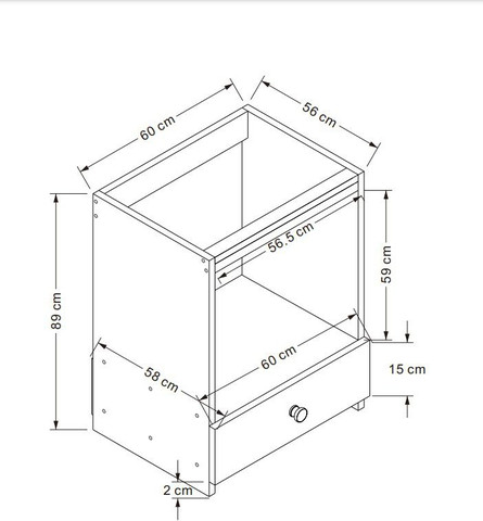 ארון שירות פרימיום לתנור וכיריים Build-In דגם בזלת – גוון לבן נקי בעיצוב מודרני