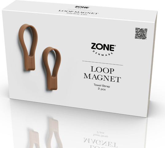 סט 2 מחזיקי מגבות Loop עם מגנט - טרקוטה