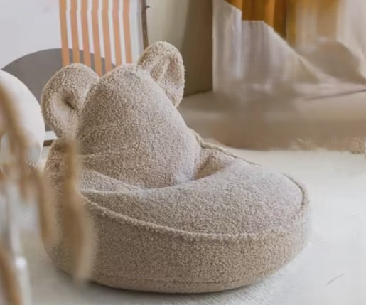 פוף דובי לילדים  Teddy Bear- Cream