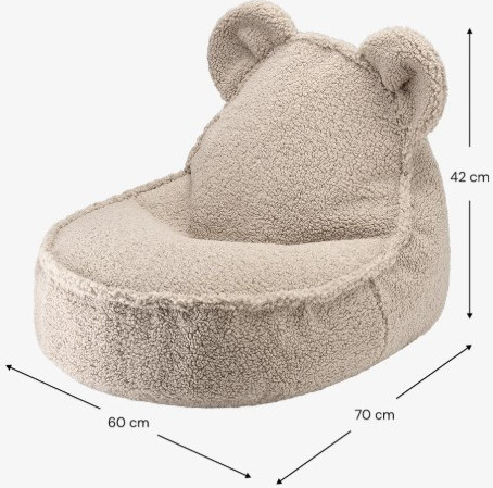 פוף דובי לילדים  Teddy Bear- Cream