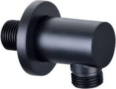 נקודת מים עגולה 36556 עשויה Brass אל חלד צבע שחור מט מתאימה לחיבור צינור של מוט פינוק ו/או צינור של מזלף