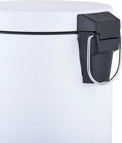 פח אשפה 5 L100W נירוסטה אל חלד מעוגל 5 ליטר טריקה שקטה צבע לבן מט