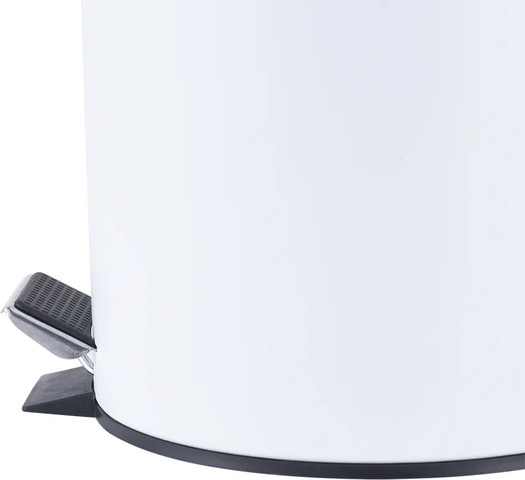 פח אשפה 5 L100W נירוסטה אל חלד מעוגל 5 ליטר טריקה שקטה צבע לבן מט