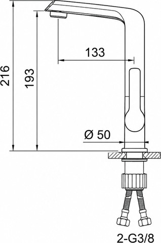 ברז לכיור רחצה ZV0124G מגיע עם פיה מסתובבת צבע PVD זהב מט