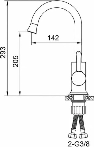 ברז לכיור רחצה ZV0126RG מגיע עם פיה מסתובבת צבע PVD רוז גולד