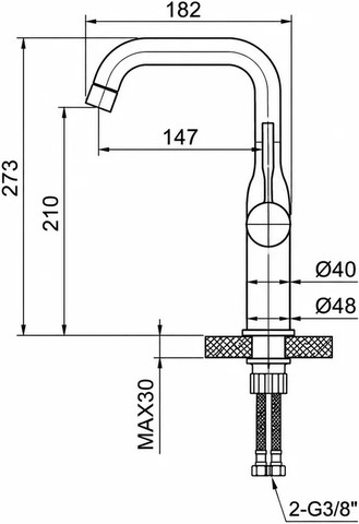 ברז גבוה PL701RG מגיע עם פיה מסתובבת צבע PVD רוז גולד מתאים לכיור מונח או רחצה