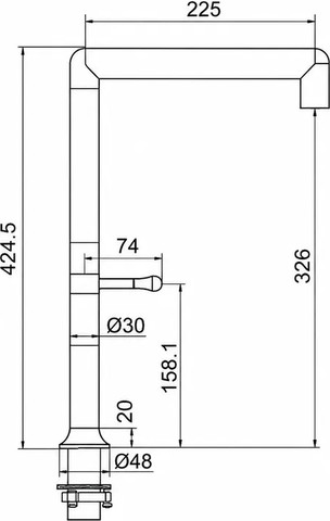 ברז גבוהה KM0951GM מגיע עם פיה מסתובבת צבע PVD אפור גרפיט