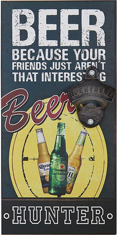 פותחן בקבוקים על לוח BEER (HUNTER) מחובר לקיר 4476