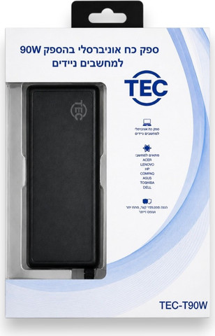 מטען אוניברסלי למחשב נייד TEC-T90W 90W