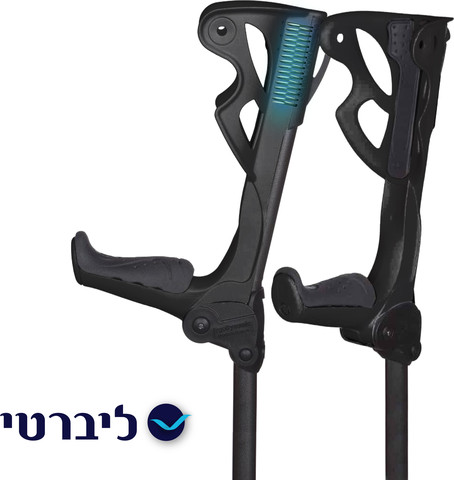 קביים קנדיות FDI צרפת - חזקות עם קפיץ לבלימת זעזועים וידית מרופדת בג'ל מונע דלקות