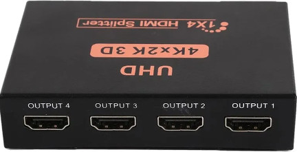 מפצל HDMI ל 4 מסכים בו זמנית HDMI SPLITTER 4