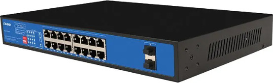 רכזת רשת עם חשמל POE SWITCH 16+2 GS16POE