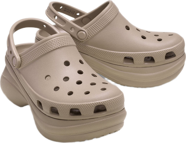 Crocs Classic Bae Clog - כפכפי פלטפורמה נשים קרוקס בצבע טאופ