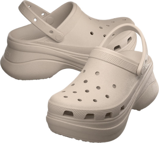 Crocs Classic Bae Clog - כפכפי פלטפורמה נשים קרוקס בצבע טאופ