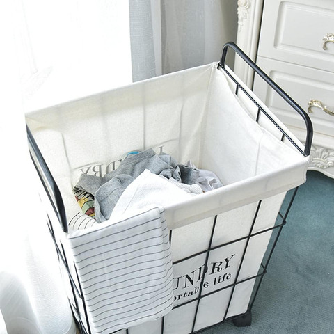 סל כביסה מתכת על גלגלים – LAUNDRY Comfort Life