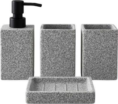 סט אביזרי אמבט קרמיקה "Stone Touch"