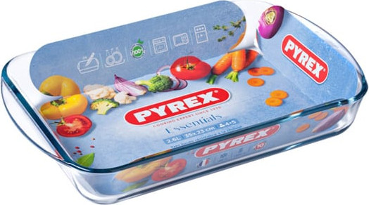 תבנית זכוכית מלבנית פיירקס (PYREX) 23×35 ס"מ – עמידה לחום ואפייה מושלמת