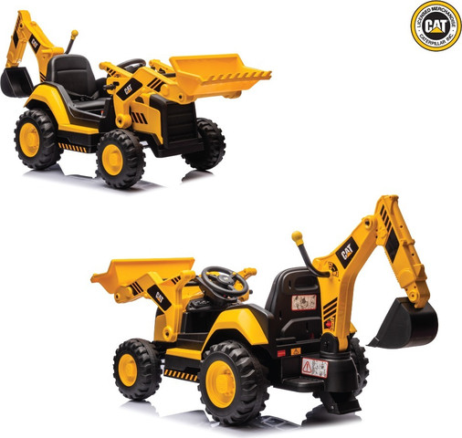 טרקטור ממונע עם כף העמסה וכף חפירה CAT 12V IAM