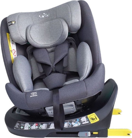 כיסא בטיחות בתקן I-SIZE G409 החדש מסתובב 360º צבע אפור MAMO