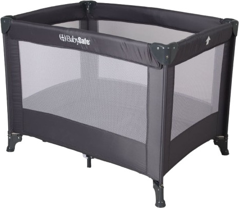 לול קמפינג גדול SIMPLY-S צבע אפור BabySafe. + מזרן קומפורט נושם דאבל צד קשיח OLI