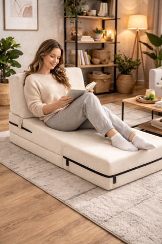ספת Relax רילקס מתקפלת שנפתחת למזרן מושלם לממד צבע אפור בהיר OLI