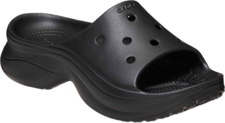 Crocs Bae Slide - כפכפי סלייד פלטפורמה קרוקס לנשים בצבע שחור