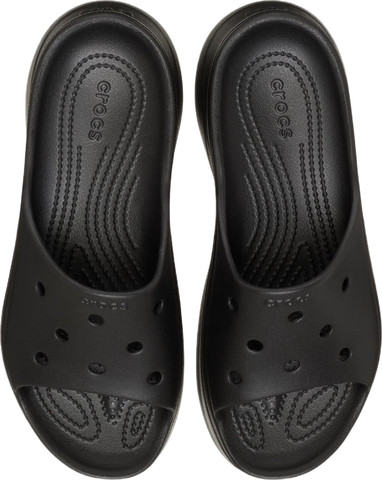 Crocs Bae Slide - כפכפי סלייד פלטפורמה קרוקס לנשים בצבע שחור