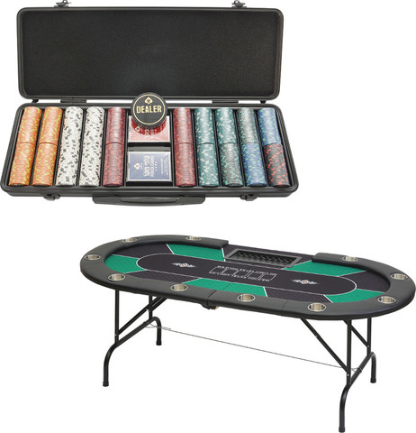 שולחן 2.4 + מזוודת פוקר ABS מקצועיים 500 ז'יטונים-MONTE CARLO ROOM LOW