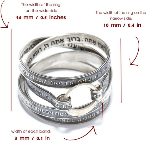 טבעת רפואה מלופפת-כסף