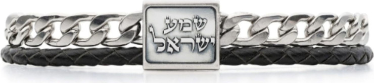 צמיד שמע ישראל גורמט ועור עגול