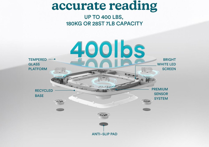 משקל דיגיטלי עם תאורה לבן SCL-B100-WT