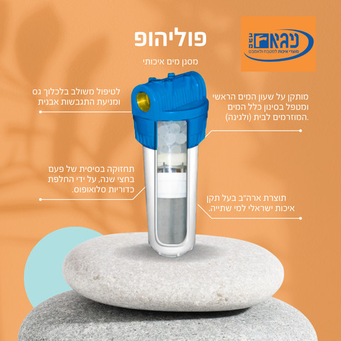 סנן אבנית בכניסה לבית - פוליהופ