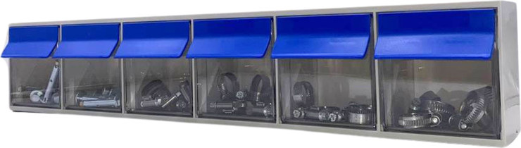 אירגונית פתרון אחסון רב תא 6 תאים גובה תא 112 מ"מ