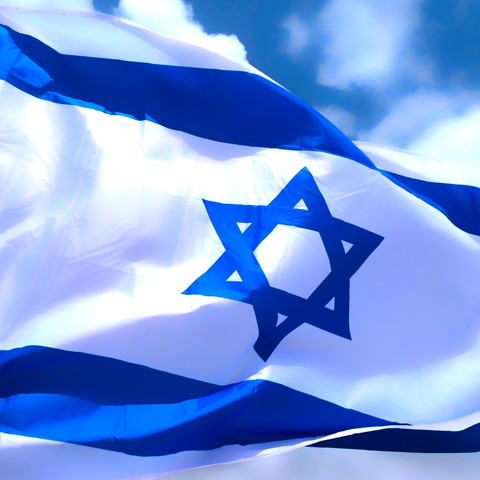 דגל ישראל גדול עשוי שריג איכותי 80X110 ס"מ