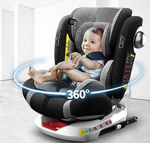 כיסא בטיחות בתקן I-SIZE החדש G409 מסתובב 360º בצבע שחור