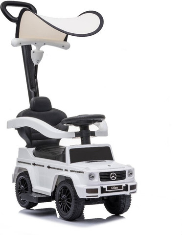בימבה עם מוט וגגון 3 ב1 מרצדס צבע לבן Mercedes-Benz