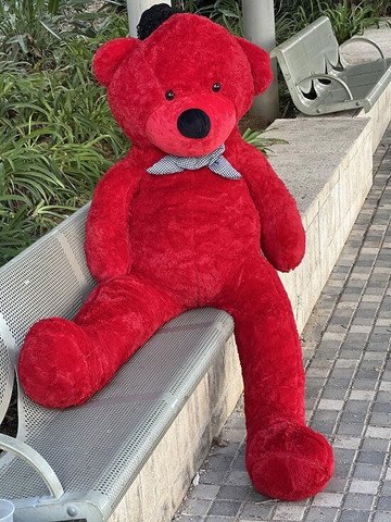 דובי ענק 2 מטר אדום דגם מיקי