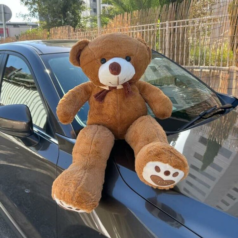 דובי ענק מטר חום עם צעיף