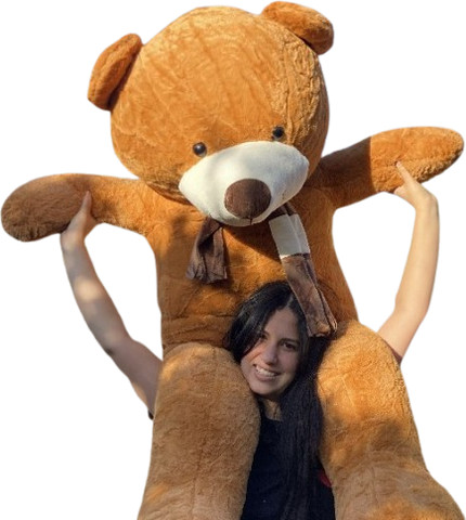 דובי ענק מטר וחצי חום עם צעיף