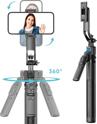 חצובה לסמארטפון עם מצלמת AI למעקב תנועה