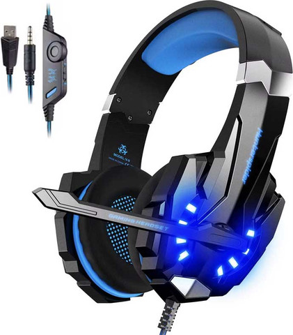 אוזניות גיימינג עם מיקרופון ותאורת לד Hunterspider v9