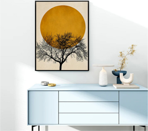 הדפס אומנותי ממוסגר - בוקר חורפי 40X50CM