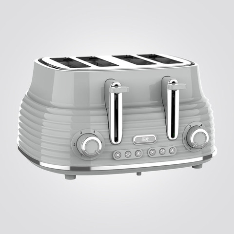 טוסטר מצנם קופץ 4 וינטאג׳ פרוסות אפור 1630W