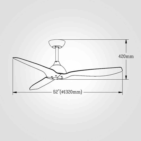 מאוורר תקרה אוסטין 52"+ שלט