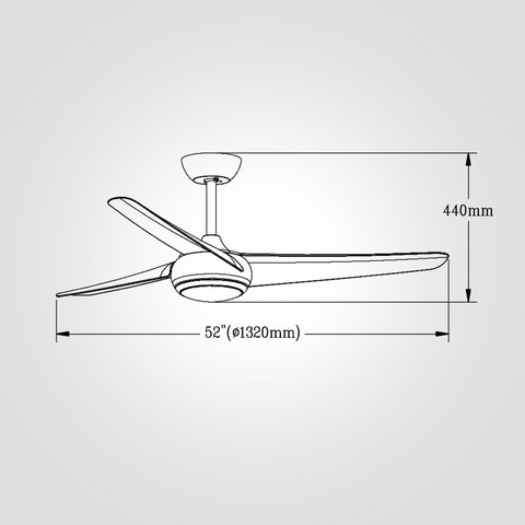 מאוורר תקרה איתן 52" CCT+ שלט
