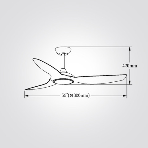 מאוורר תקרה הרקולס 52" CCT+ שלט