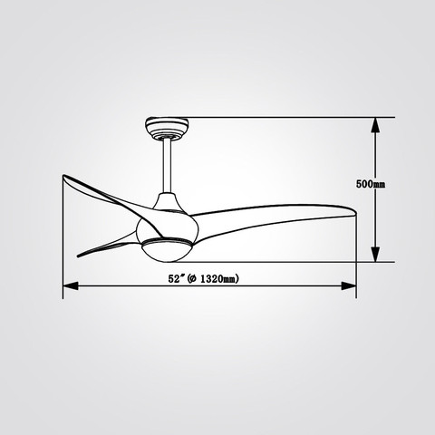 מאוורר תקרה לביא לבן 52" CCT+ שלט