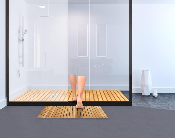 משטח במבוק לאמבטיה Anti-slip - five