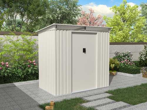 מחסן מתכת סקיילייט דגם Sky C שמנת מידה 2.61X1.81 SUPER GARDEN SHED