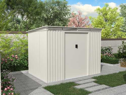 מחסן מתכת סקיילייט דגם Sky D צבע שמנת מידה 2.61X2.41 SUPER GARDEN SHED